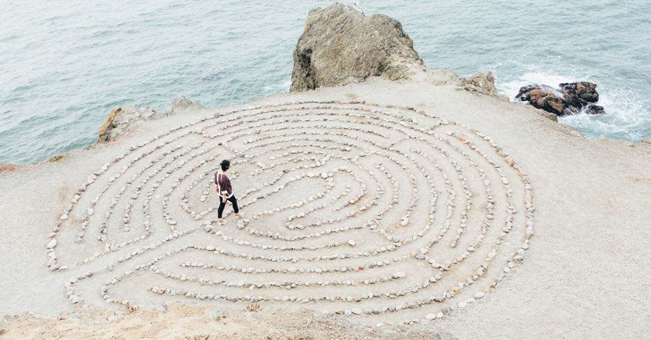 labyrinth, Weg, coach